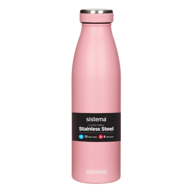 144601_Drink Bottle Stainless Steel Sistema 500ml_BlushPink.png