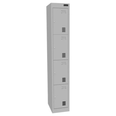 Storage Locker Proceed Europlan Stone Grey 4 Door 1800H x 375W x 450D ...