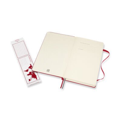 Moleskine Classic Notebook Ruled Hard Cover Pocket - Red