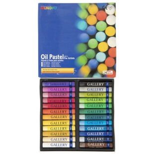 MUNGYO Oil Pastels for Artists Set of 24 Assorted Colors MOP-24