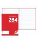 2B4 Lecture Book Warwick Red Hard Cover Ruled 7mm 180x230mm 94 Leaf ...