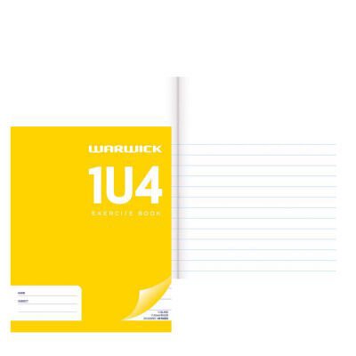 1U4 Exercise Book Warwick Yellow Ruled 12mm 2/3, Unruled 1/3 180x230mm ...