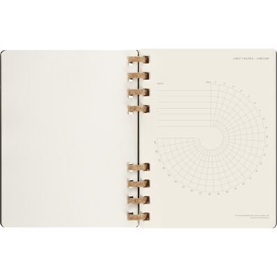 2024 Planner Diary Moleskine Black Wiro Hard Cover Large